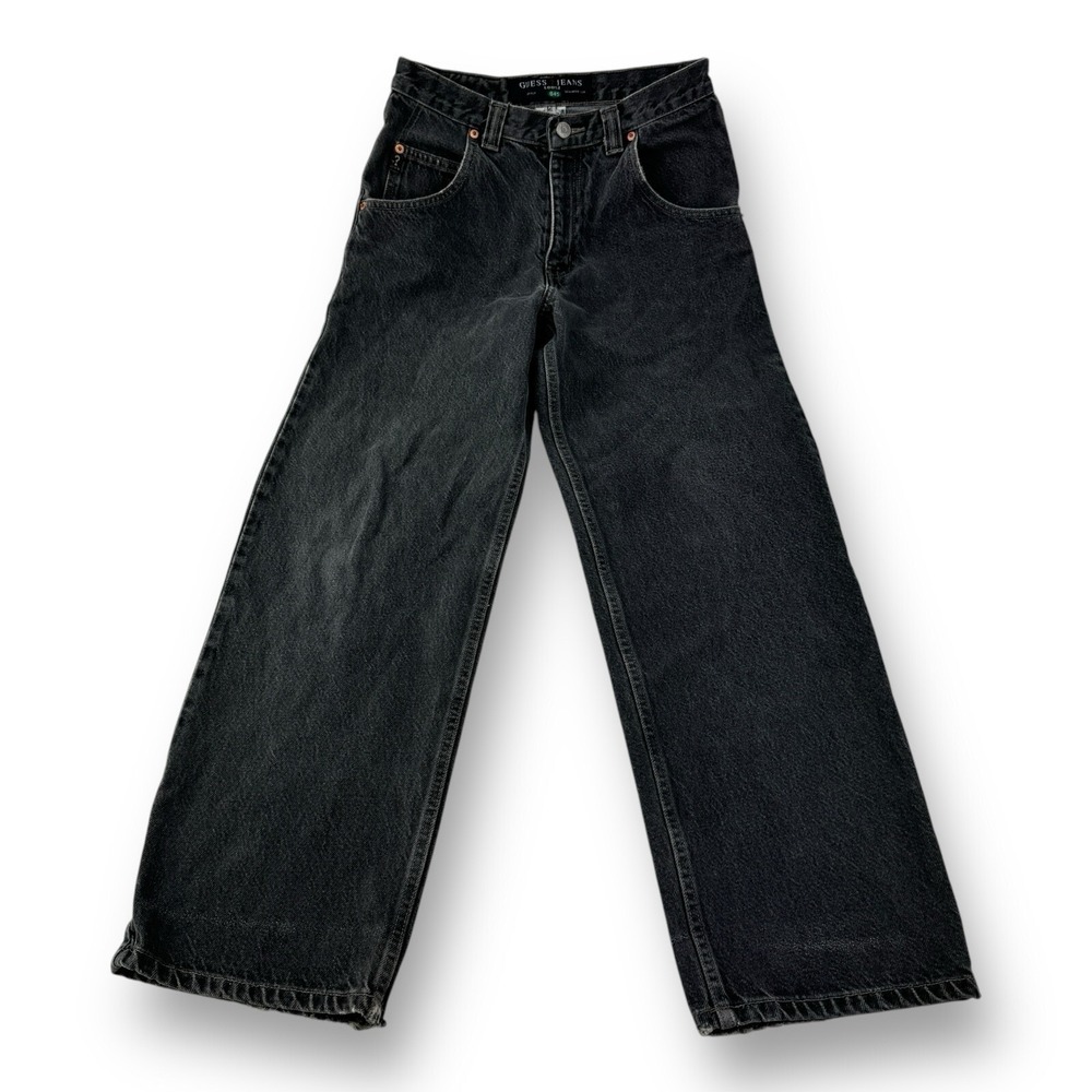 Guess Jeans Women's Loose 045 Semi Wide Leg 5 Pocket Jeans Size 16 Faded Black